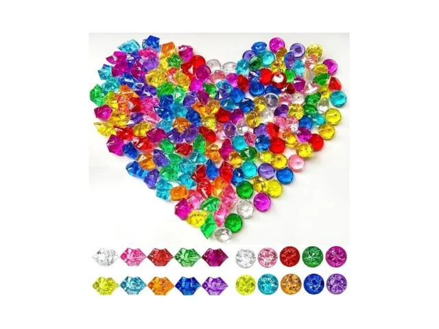 200pcs 10 Colors 2 Shapes Fake Gemstones Including… Code