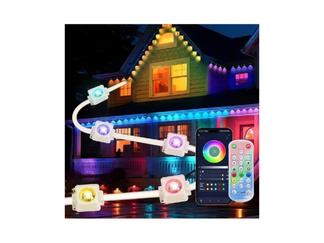 Qeeanmo Permanent Outdoor Lights For House 60ft… Code