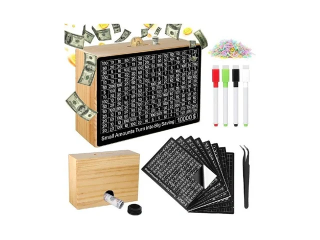 Larger 10000 Savings Challenge Box With 8 Targets… Code