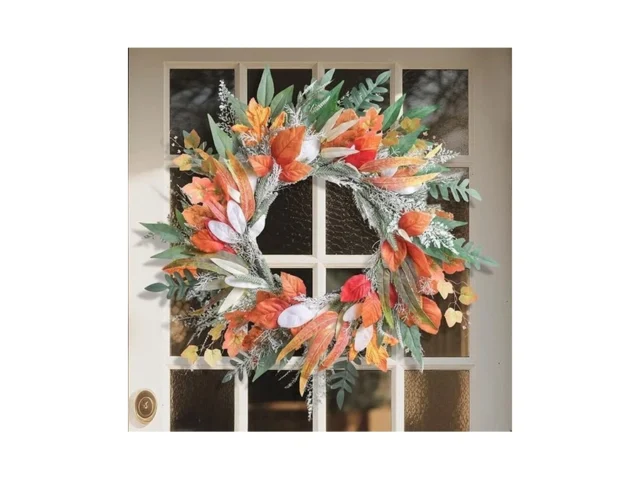 Fall Wreath For Front Door 24 Inch Fall Door Wreath… Code