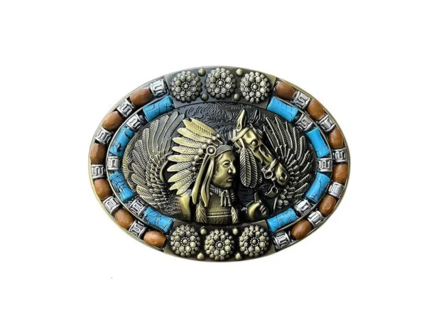 Ziruruton Indian Horse Belt Buckle For Men Women… Coupon