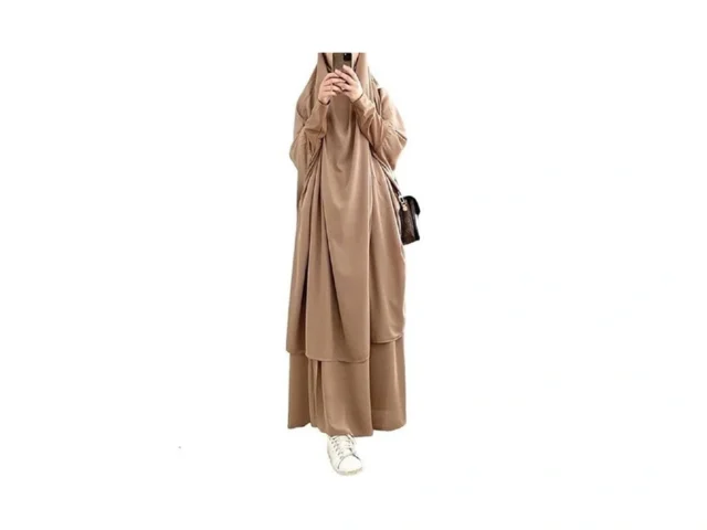 Womens Muslim Abaya Solid Prayer Dress Islamic Maxi… Code