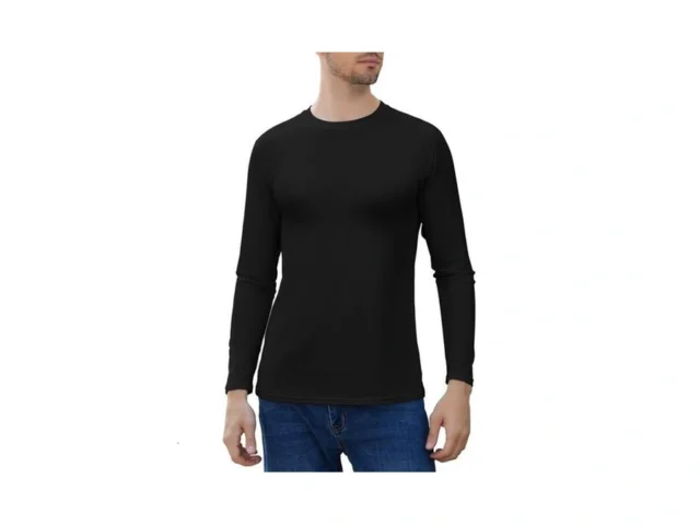 Simiya Long Sleeve Shirts For Men Crew Neck T Shirt… Code