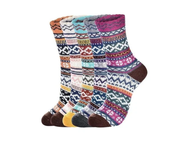 Trifabricy 5 Pairs Wool Socks For Women -… Code