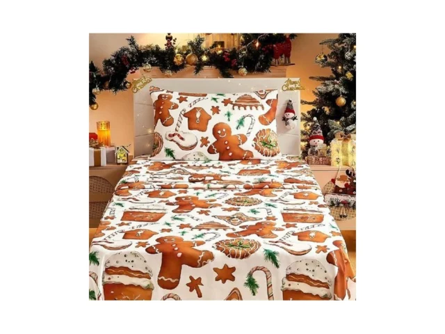 Bysure Twin Sheets Set Kids Christmas Gingerbread… Code