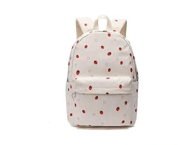 Mininai Kawaii Corduroy Backpack For Women Cute… Code