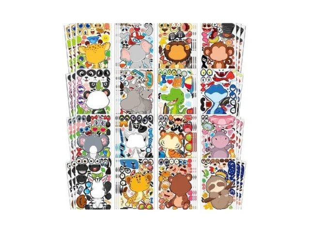 Animal Stickers For Kids – 48 Pcs Safari Birthday… Code