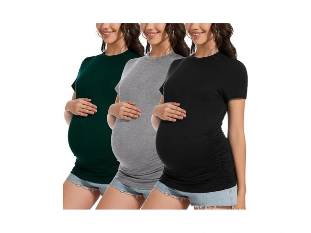 Smallshow Women S Maternity Shirts Crew Neck Short… Code