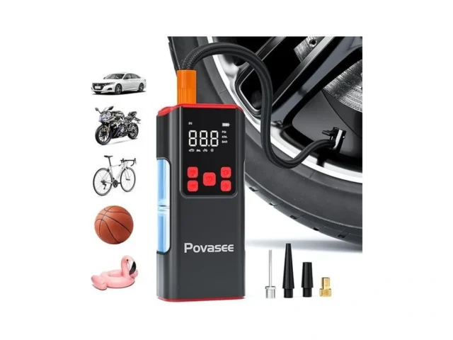 Tire Inflator Portable Air Compressor Povasee… Code