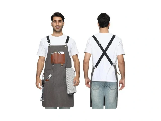 Bound Duo Kitchen Apron – 3 Large Pockets Cross… Code