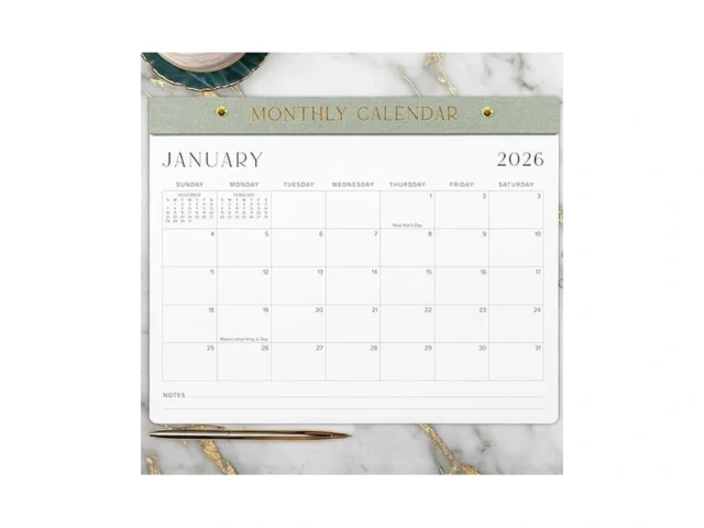 Aesthetic 2026-2027 Desk Calendar – Runs From… Coupon