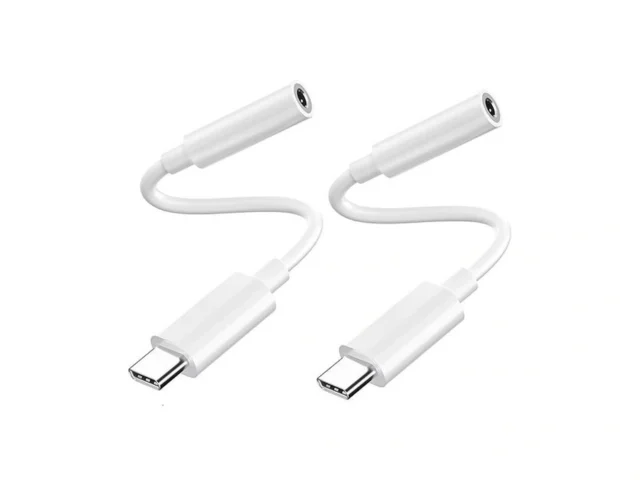3 5mm Aux Audio Adapter-white 2pack Type C To 3 5mm… Code