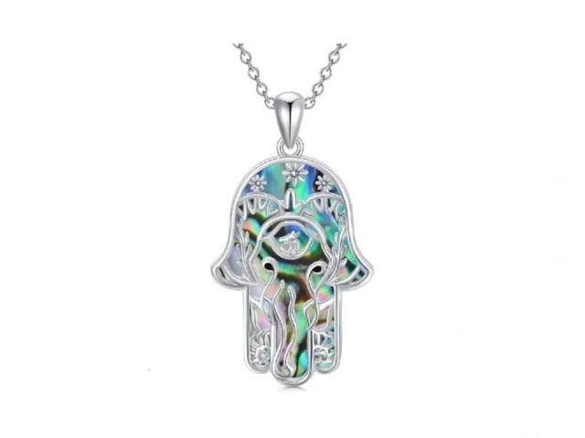 Pelovny Hamsa Necklace 925 Sterling Silver Hamsa… Coupon