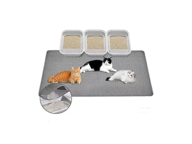 Furlingda Large Cat Litter Mat 46×32 Inches Extra… Code