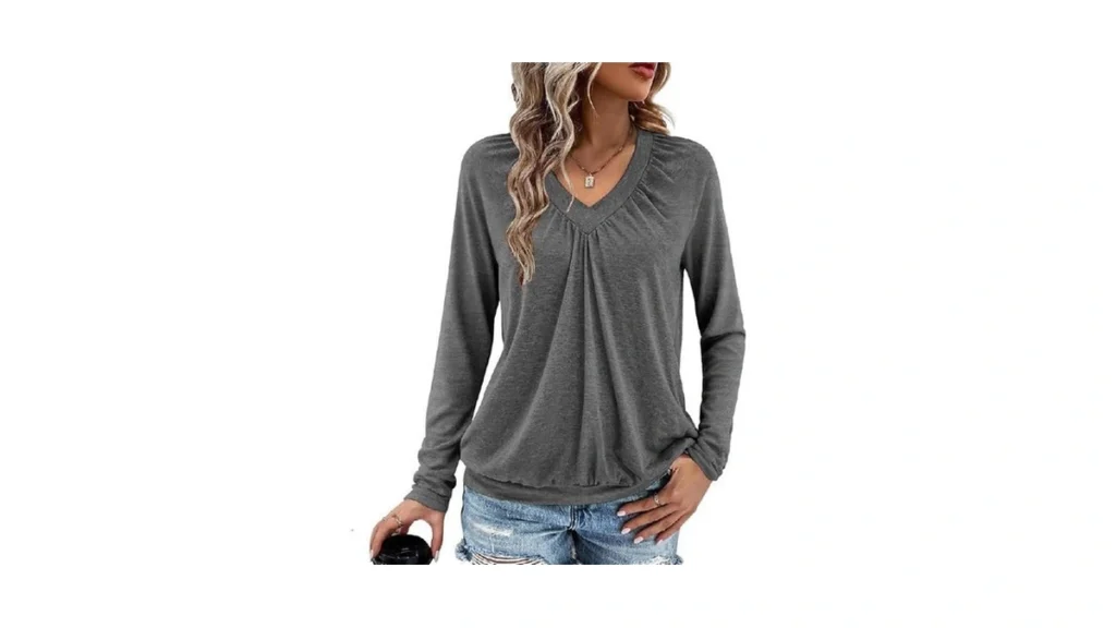 Amazon code: Long Sleeve Shirts For Women V Neck Casu