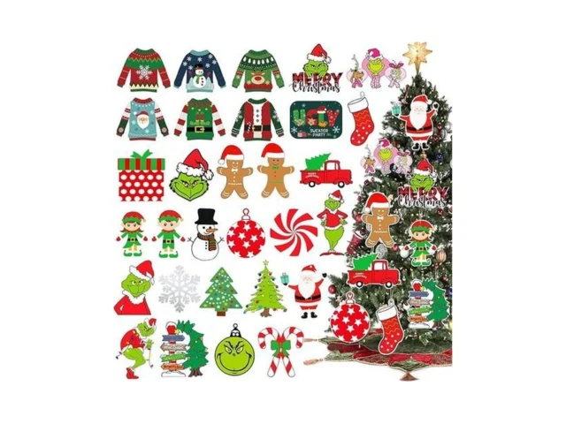 60pcs Christmas Tree Ornaments Decorations Whoville… Code