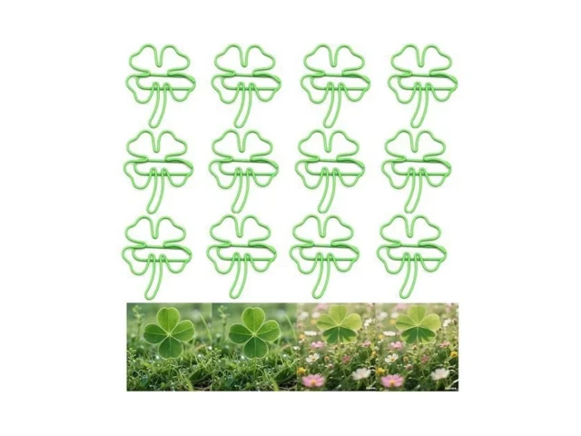 Upquzzfy 20 Pcs Four-leaf Clover Shaped Paper Clips… Code