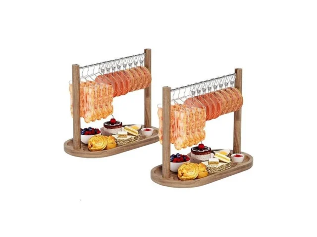 Acacia Wood Bacon Display Rack-set Of 2 Bacon… Code