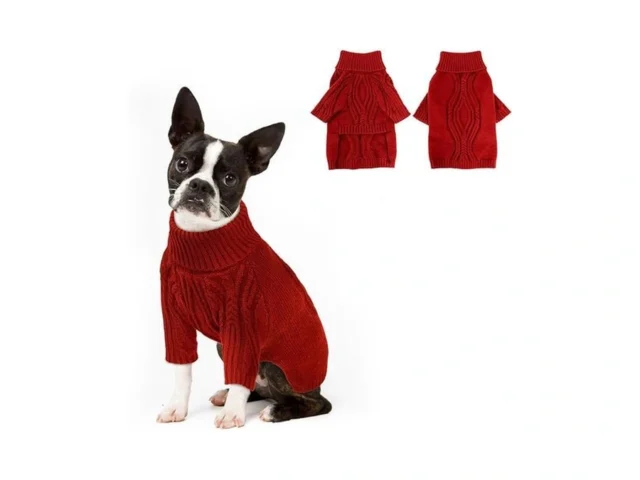 Nacoco Christmas Dog Turtleneck Sweater – Small… Code