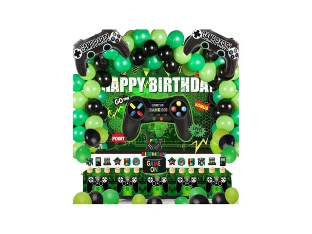 64 Pieces Video Game On Theme Party Supplies Sett… Code
