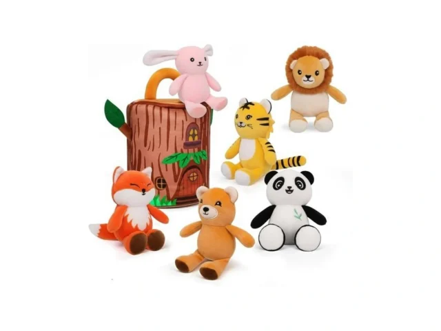 Small Zoo Stuffed Animals Set – 6-piece Baby Safari… Code
