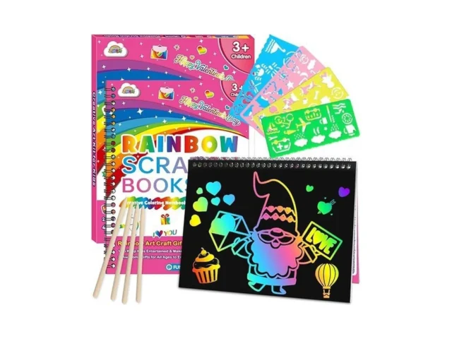 Zmlm Scratch Paper Art Craft 2 Pack Rainbow Scratch… Code