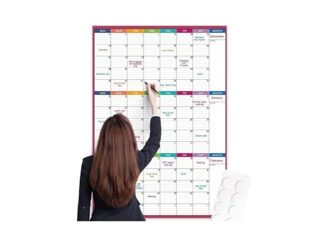 Large Dry Erase Calendar For Wall – Undated 3 Month… Code