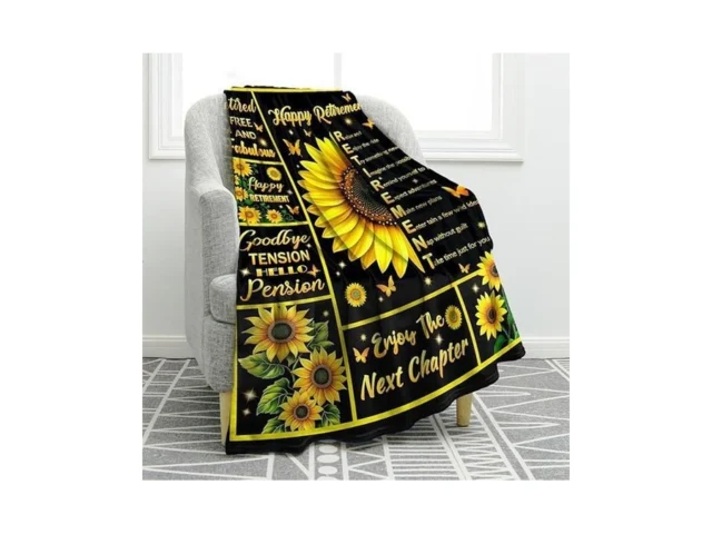 Jekeno Sunflower Blanket Retirement Gifts For Woman… Code