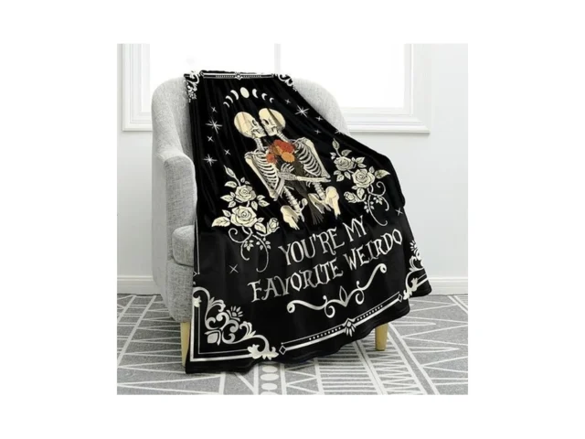 Jekeno Skull Blanket Gifts For Women Men Rose Skull… Code