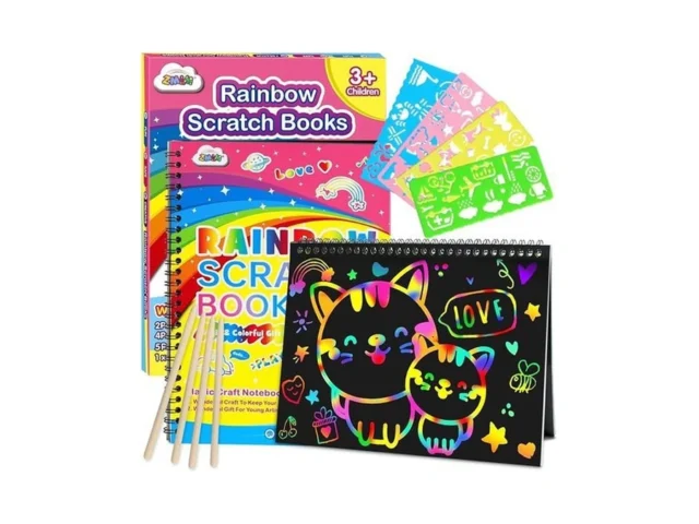 Zmlm Scratch Paper Art-crafts Gift 2 Pack Rainbow… Code