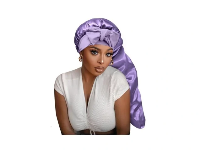 Satin Silk Bonnet Hair Cap Long Bonnets With… Coupon