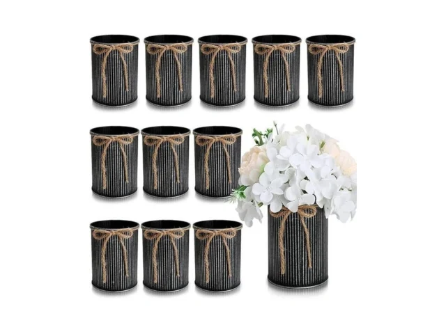 Scawim Tin Metal Vases Bulk 4 55 X 4 Inch… Code