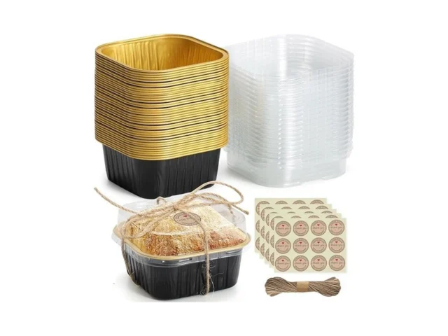 Mini Square Baking Cups With Lids 50 Pcs 5oz… Code