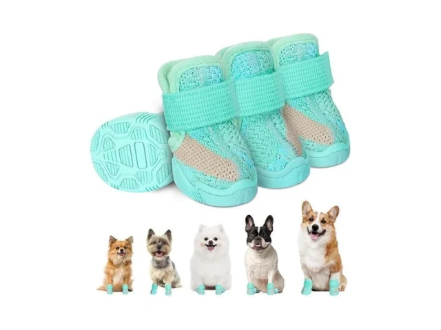 Slowton Dog Shoes For Small Size Dogs – Soft Rubber… Code