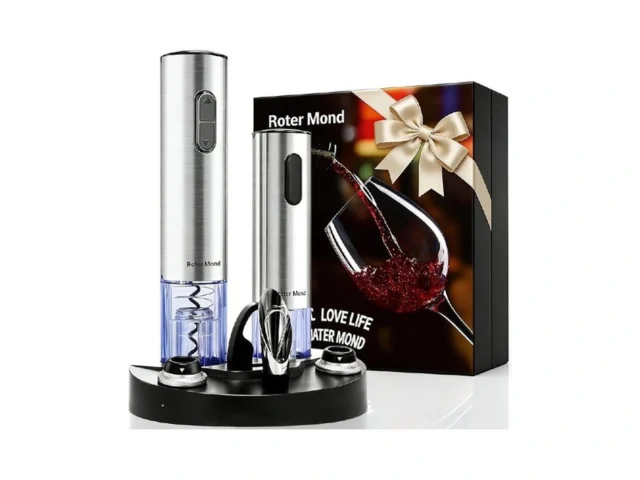 Electric Wine Opener Set Roter Mond Automatic Wine… Coupon