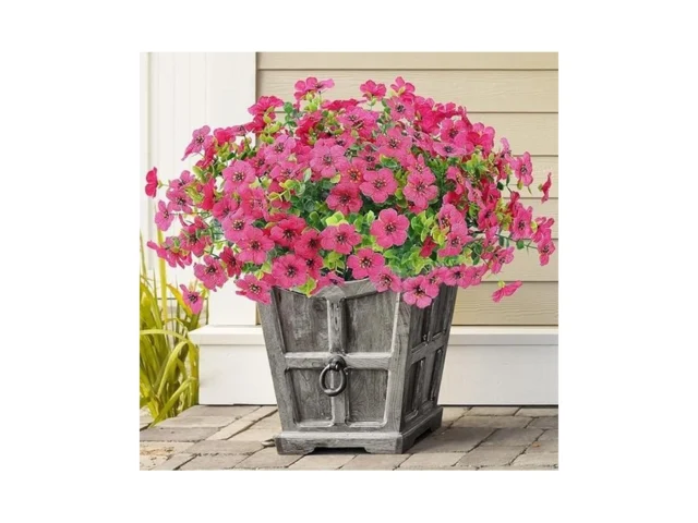 10 Bundles Artificial Faux Flowers For Outdoor… Code