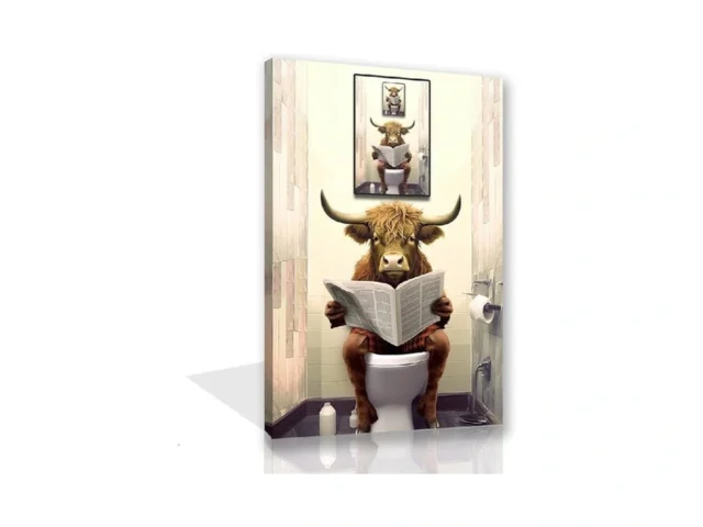 Pormipone Highland Cow Bathroom Decor Funny… Code