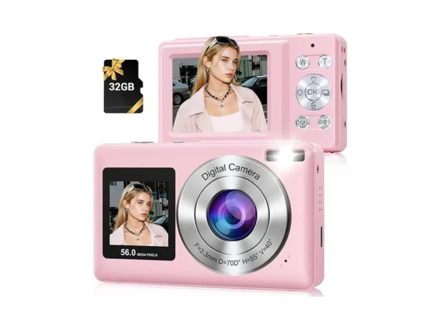 Digital Camera 56mp 2 7k Dual-screen Selfie Camera… Coupon
