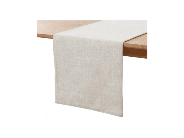 Homing Neutral Beige Cloth Table Runner Cotton… Code