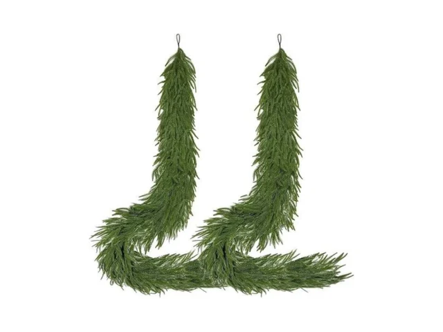 Finphoon 2 Pcs Artificial Norfolk Pine Garland 6ft… Code