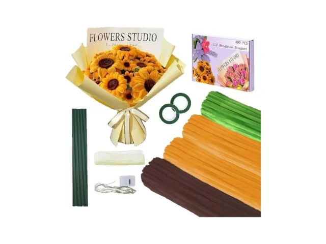 Lolede Pipe Cleaners Craft Flowers Kit 400 Pcs 400… Code
