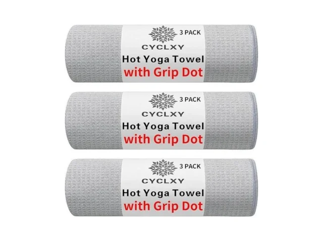 Cyclxy 3 Pack Yoga Mat Towels With Grip Dot Hot… Code