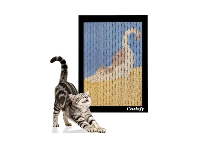 Wall Art Cat Scratcher Decorative Vertical Cat… Code