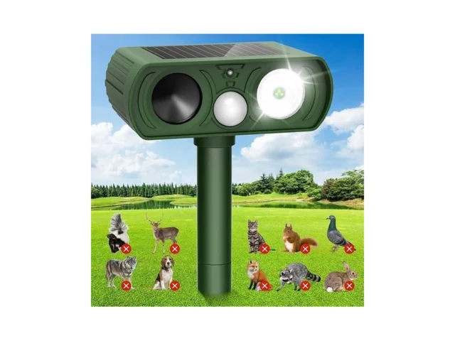 Solar Ultrasonic Animal Repellent Deer Repellent… Code