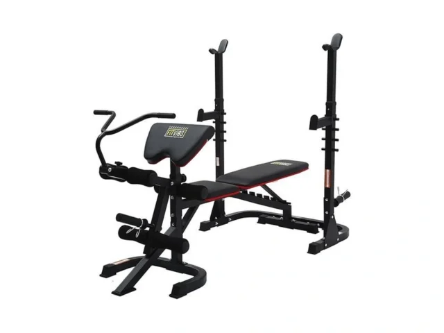 Fitvids Adjustable Weight Bench Set Black Red Coupon