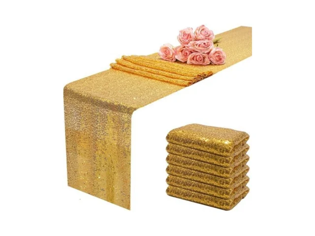 Aorokugatsu 12×108 Inch Gold Sequin Table Runner… Coupon
