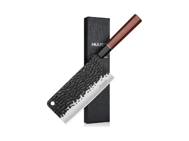 Huusk Japanese Meat Cleaver Knife – 6 7 Hand Forged…