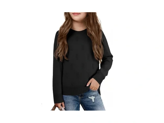 Haloumoning Girls Knit Sweaters Casual Long Sleeve… Code
