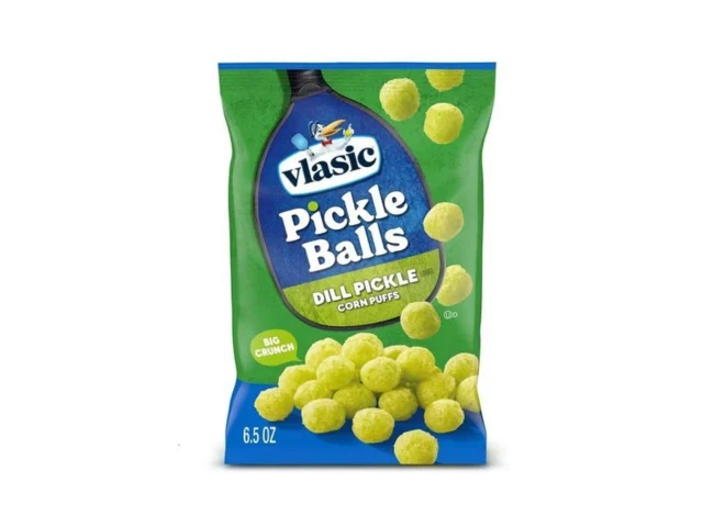 Vlasic Pickle Balls Dill Pickle Flavored Corn Puffs…