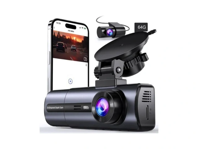 3 Channel 4k Dash Cam With 5ghz Wifi App Control 4k… Code